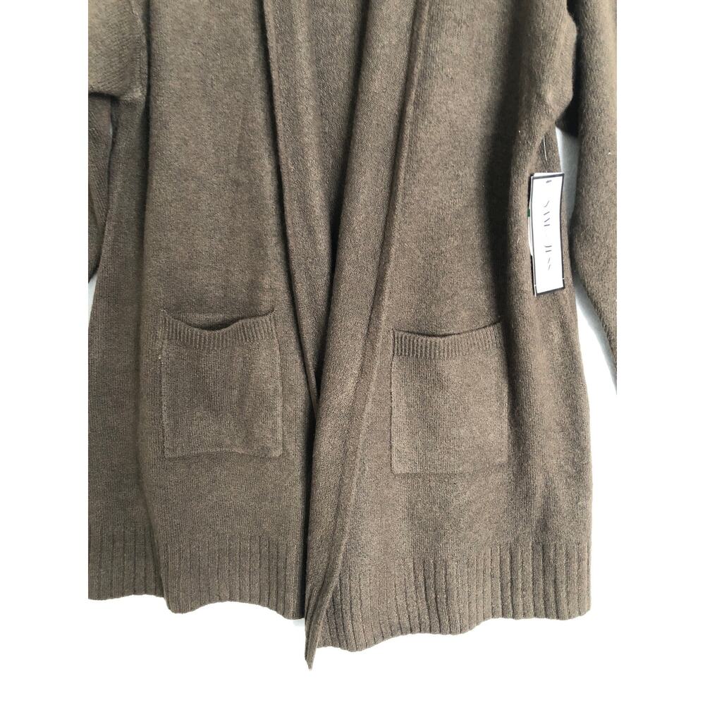 Sam and Jess Cardigan Open Front Brown Women's Size Large NEW - Picture 3 of 6